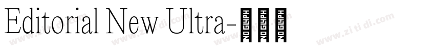 Editorial New Ultra字体转换